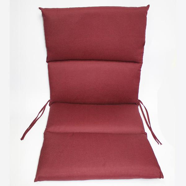 Low-back cushion, burgundy red, 105 x 50 x 5 cm