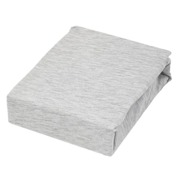 Lenzuolo con angoli in Jersey Melange Premium, 100% cotone, argento, 90-100 x 200 + 30 cm