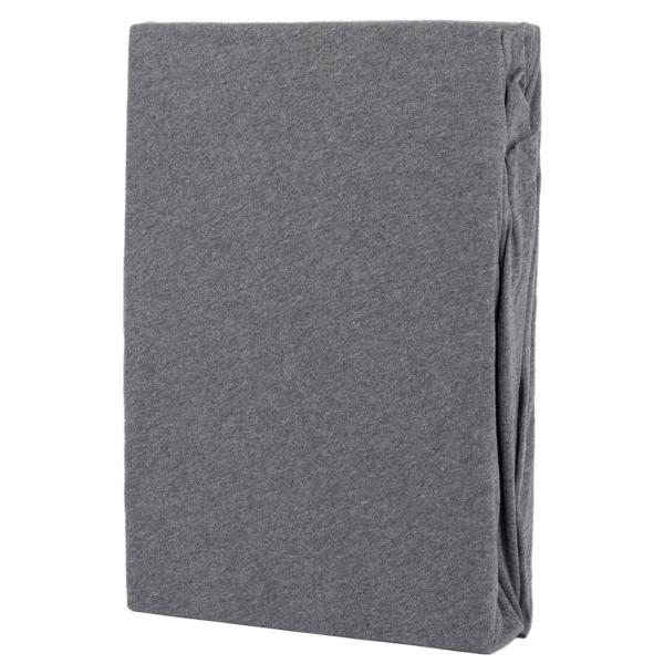 Lenzuolo con angoli in Jersey Melange Premium, 100% cotone, antracite, 140-160 x 200 + 30 cm
