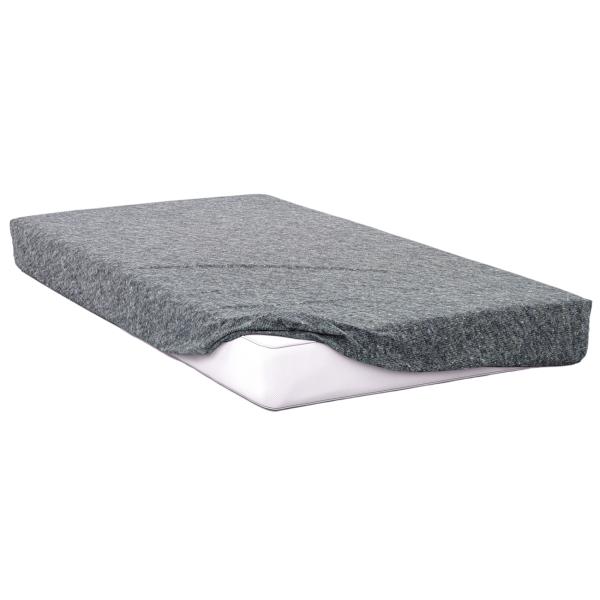 Lenzuolo con angoli in Jersey Melange Premium, 100% cotone, antracite, 140-160 x 200 + 30 cm