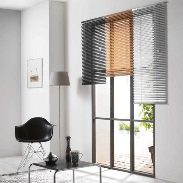 Blind aluminum, with cord & reversible rod, copper 90 x 180 cm