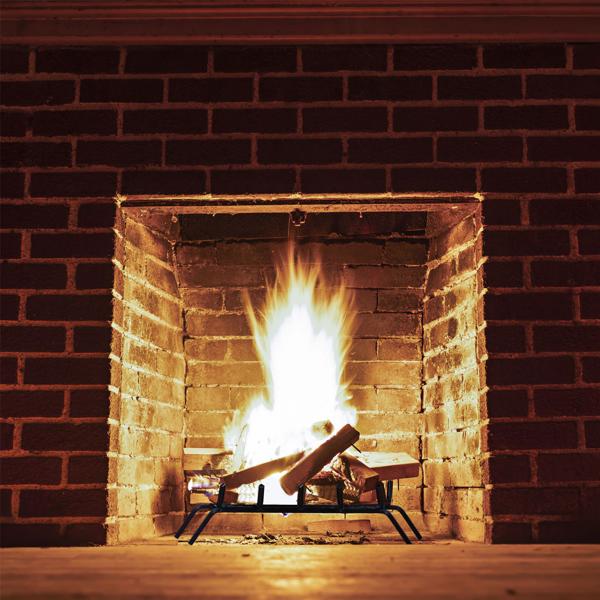 Steel fireplace grate – Fire grate with 4 legs for optimal oxygen supply & secure hold of firewood – 16x58x28cm – For fireplaces & grill fireplaces