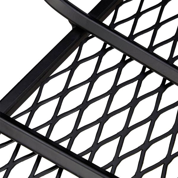Steel fireplace grate – Fire grate with 4 legs for optimal oxygen supply & secure hold of firewood – 16x58x28cm – For fireplaces & grill fireplaces