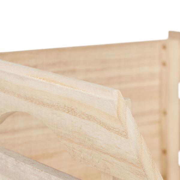Caisses de stockage en bois empilables, set de 3, 20x27,5x38cm chacune - Idéal pour les légumes, les fruits &amp plus - Caisses de stockage robustes pour les provisions