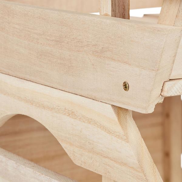 Caisses de stockage en bois empilables, set de 3, 20x27,5x38cm chacune - Idéal pour les légumes, les fruits &amp plus - Caisses de stockage robustes pour les provisions