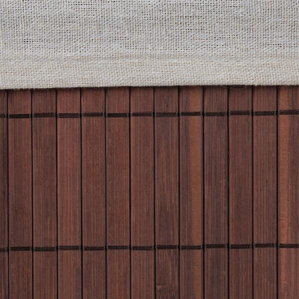 Set de 6 paniers de rangement en bambou – 4 tailles avec doublure en tissu – brun, stables, résistants à l’humidité – idéal pour la déco du salon, de la salle de bain et de la chambre d’enfant