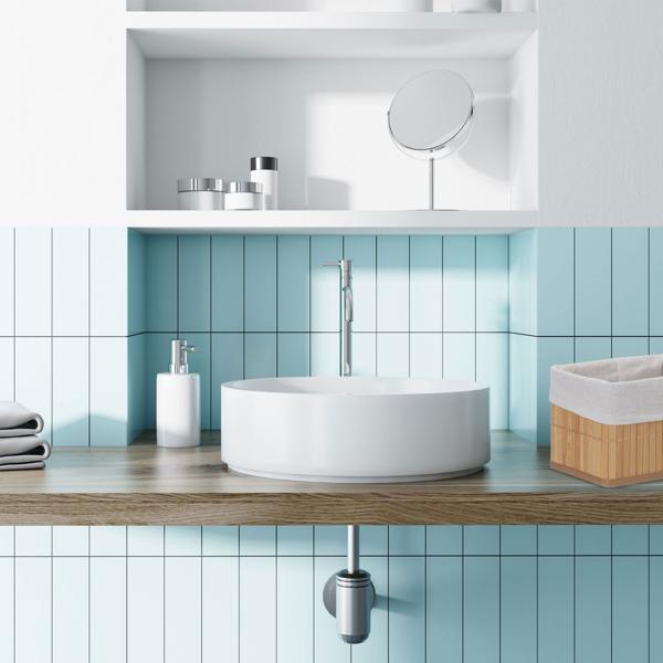 Set de 6 paniers de rangement en bambou – 4 tailles – doublure en tissu, naturel – empilables avec poignées – idéal pour salon, salle de bain, chambre d’enfant