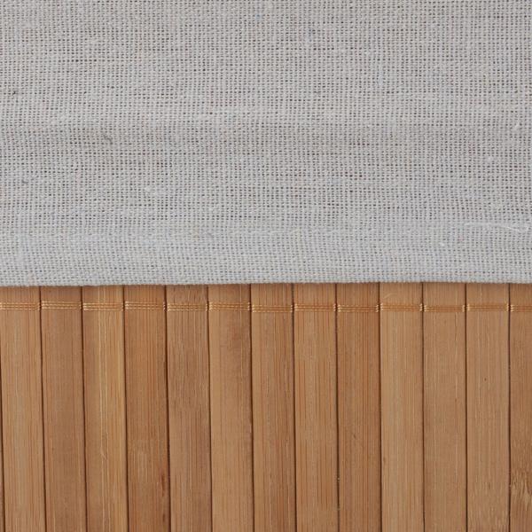 Set de 6 paniers de rangement en bambou – 4 tailles – doublure en tissu, naturel – empilables avec poignées – idéal pour salon, salle de bain, chambre d’enfant