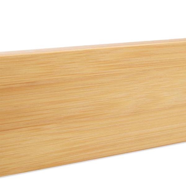 Set of 4 bamboo drawer dividers – drawer insert dividers with tension springs & fleece – flexible length – 6×1.5×55 cm brown – for kitchen, office, bathroom