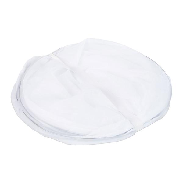 Polyester fly cover, food cover with base, white, 40 x 110 x 58 cm