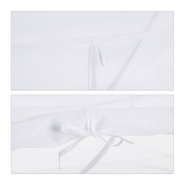 Polyester fly cover, food cover with base, white, 40 x 110 x 58 cm