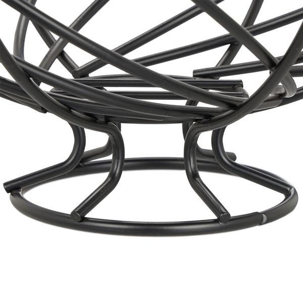 Fruit basket made of iron, fruit bowl in decorative shape, black, 20,5 x 33,5 cm
