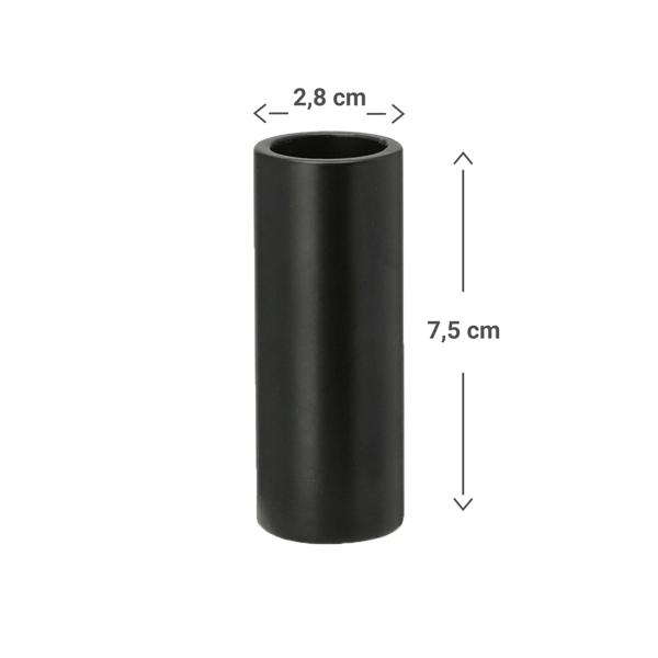 Stabkerzenhalter aus Metall mit Magnet - Anthrazitfarben für kreative Dekoration - Haftende Magnet-Tülle - 2,8 x 7,5 cm für Ø 2,5 cm Kerzen