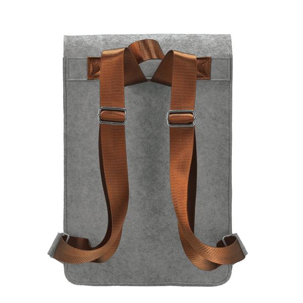 Zaino in feltro con scritta asino, valigetta con tracolla, grigio, 27,5 x 36 cm