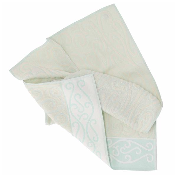 set of 2 towels 100% cotton, hand and guest towel, green, 60 x 100 cm, 40 x 60 cm