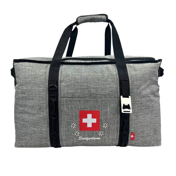 Kühltasche im Swiss-Decor, Lunchbag mit integriertem Flaschenöffner