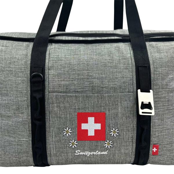 Kühltasche im Swiss-Decor, Lunchbag mit integriertem Flaschenöffner