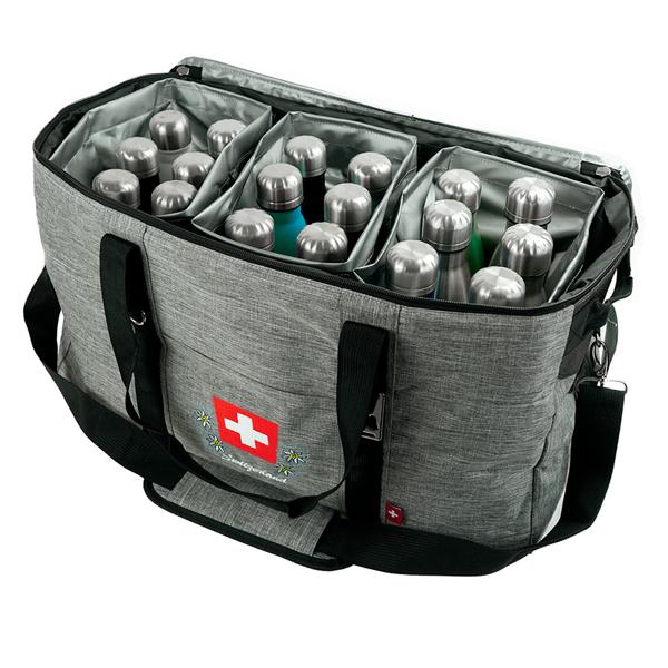 Kühltasche im Swiss-Decor, Lunchbag mit integriertem Flaschenöffner