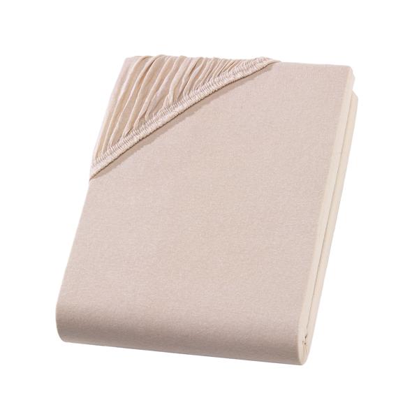 Drap-housse de qualité en jersey pour lit d‘enfant, 100% coton, beige, 60 x 120 - 70 x 140 cm
