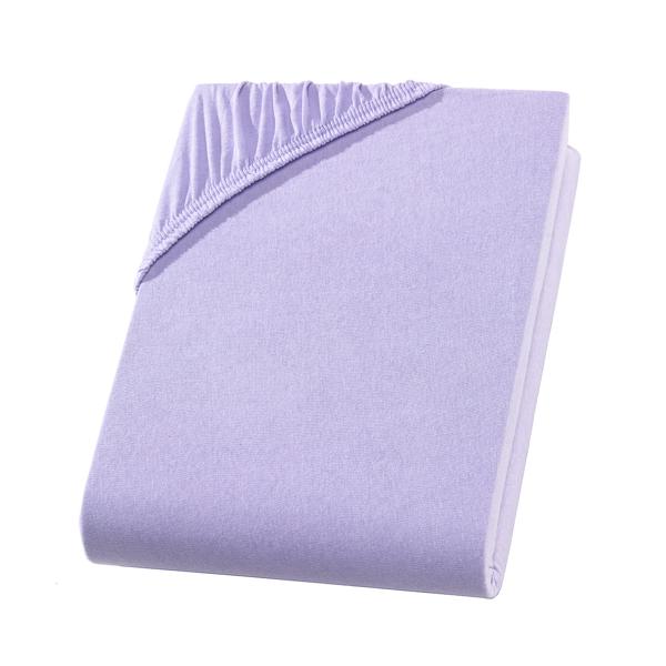 Drap-housse de qualité en jersey pour lit d‘enfant, 100% coton, lilas, 60 x 120 - 70 x 140 cm