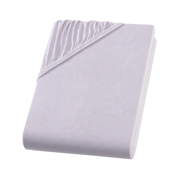 Drap-housse de qualité en jersey pour lit d‘enfant, 100% coton, argenté, 60 x 120 - 70 x 140 cm
