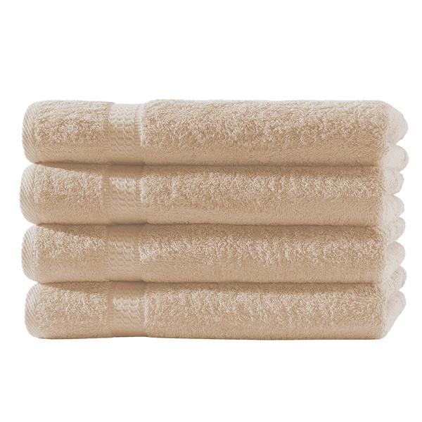 Asciugamani per ospiti 30 x 50 cm, 100% cotone di lusso, set di 4 asciugamani, beige