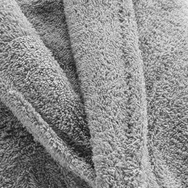 Peignoir en éponge – peignoir de sauna pour elle & lui, coton de qualité – gris, taille unique avec taille réglable – doux, moelleux & absorbant