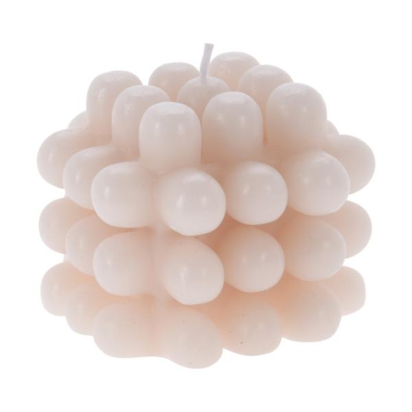 Bubble candle, rosé, decorative candle, 8 x 8 x 6.5 cm