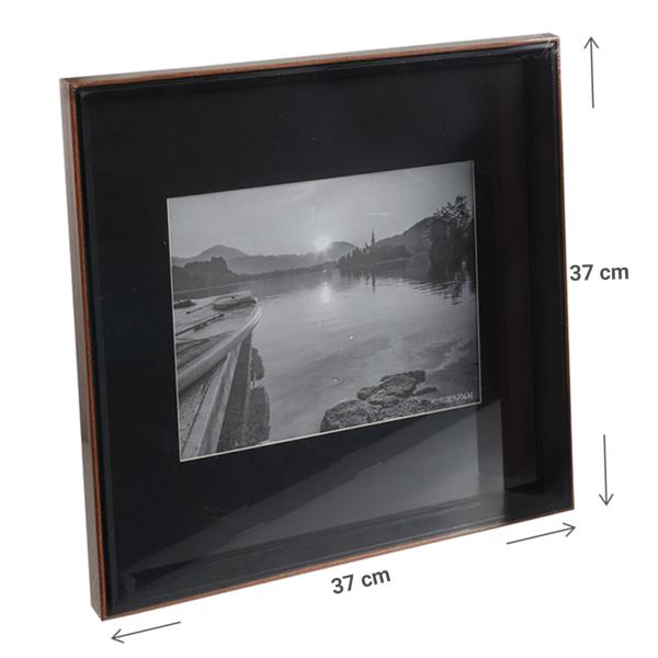 Cornice, nero-marrone, 37 x 37 cm