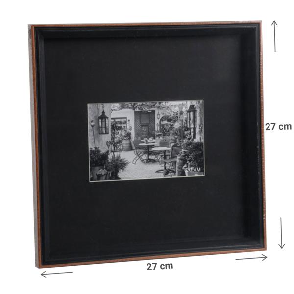 Cornice, nero-marrone, 27 x 27 cm
