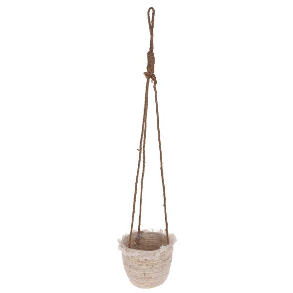 2-piece set of hanging flower pots, seagrass