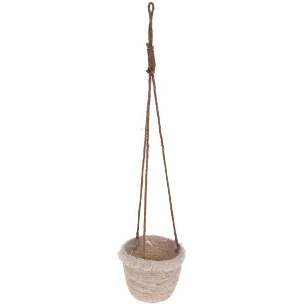 2-piece set of hanging flower pots, seagrass
