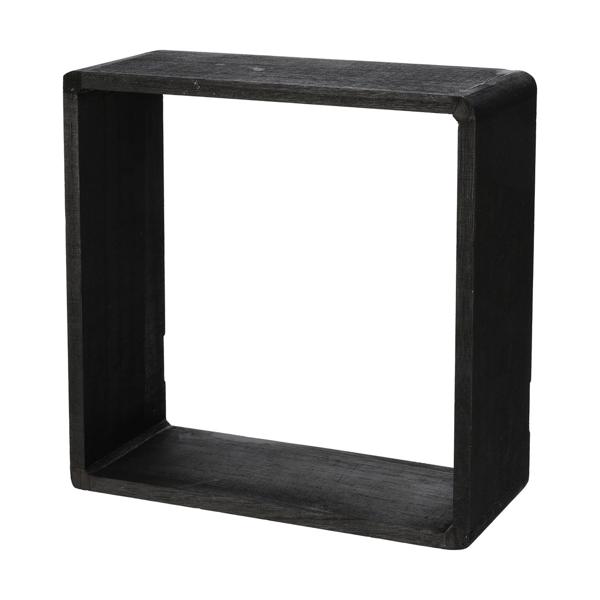 Set di 3 mensole sospese, nero, quadrato, cubo per mensole