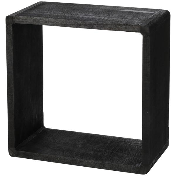 Set di 3 mensole sospese, nero, quadrato, cubo per mensole