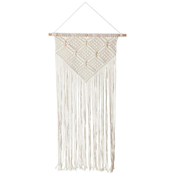 Décoration murale macramé, tapisserie Boho en coton, 43 x 80 cm