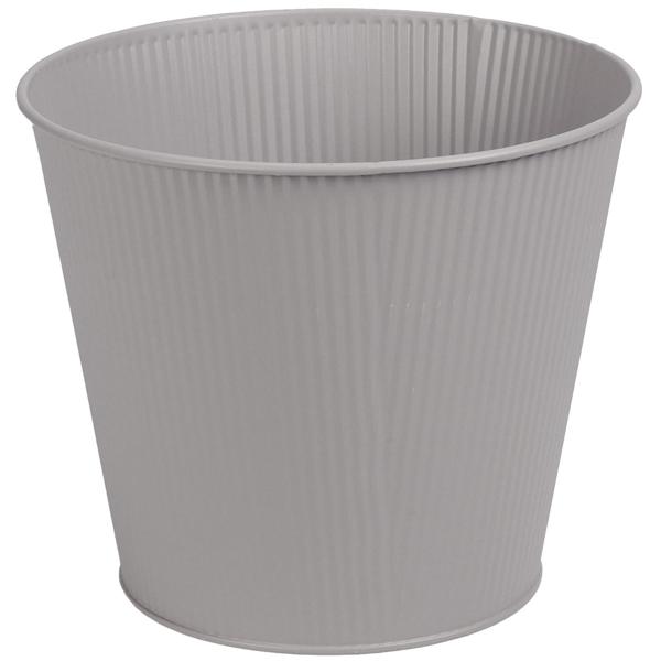Metal flower pot holder, hanging railing planter, gray, Ø 20 x 19.5 cm