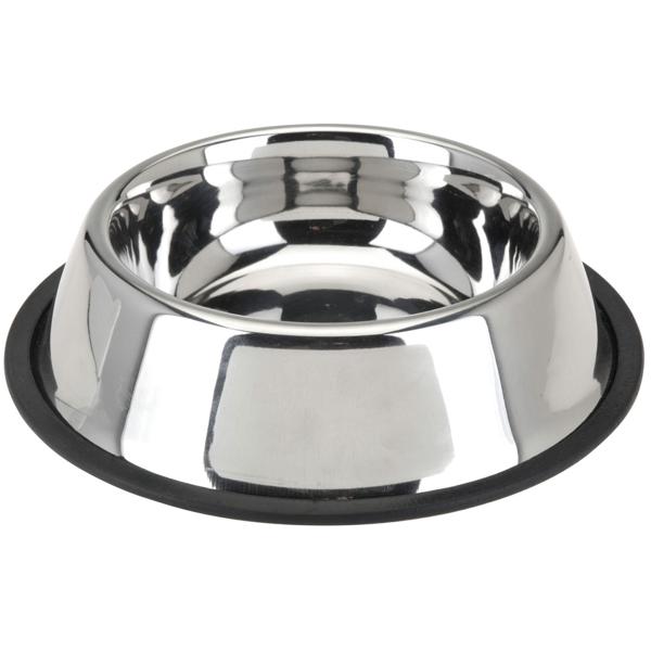 Stainless steel dog bowl Ø 25.5 cm – Non-slip food bowl for dogs and cats – Scratch-resistant, durable & hygienic – Bacteria-resistant for healthy food