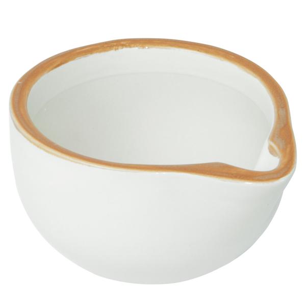 Mortier avec pilon en céramique, blanc-brun, 330 ml