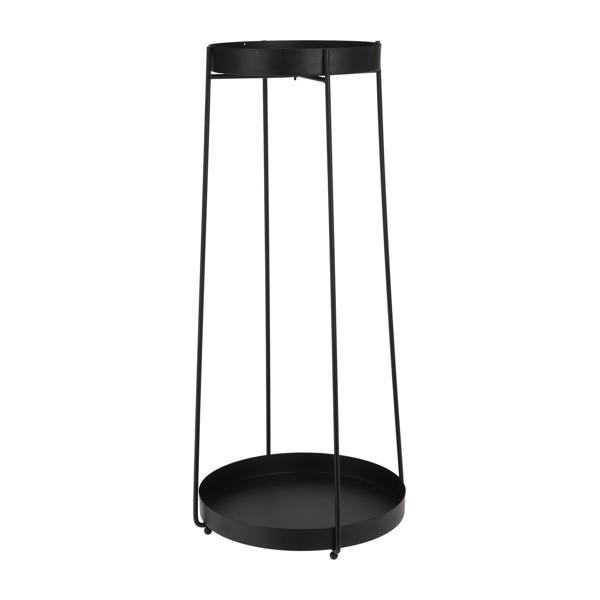 Blumentopfständer Set Metall - 2 runde Pflanzenständer schwarz - 2 Grössen (46/56 cm) für stilvolle Deko- flexible Präsentation von Blumen