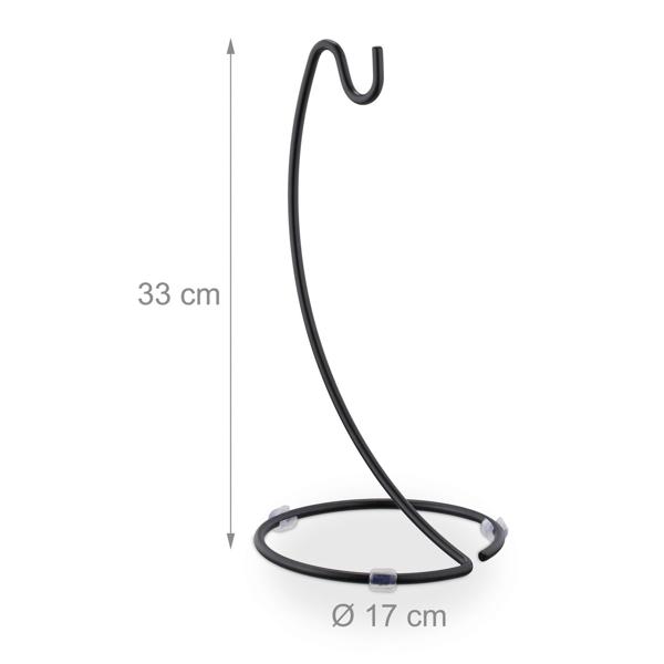 Porta banane in metallo, pratico appendino per banane con gancio, nero