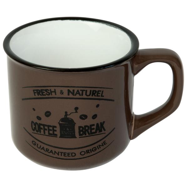 3er-Set Steingut Tassen - Vintage Kaffeetassen für perfekten Kaffeegenuss - 180ml Fassungsvermögen - Spülmaschinenfest & Wärmeisoliert