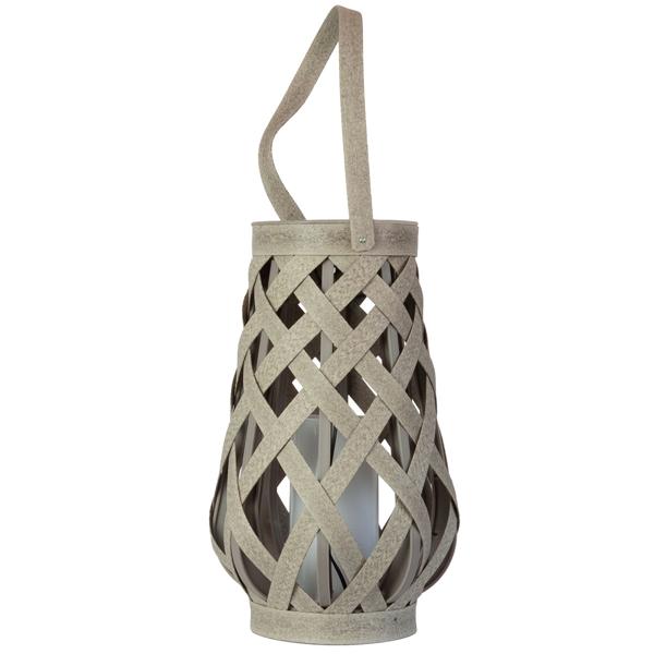 LED-Solar-Laterne Flammeneffekt - Garten Balkon Wohnzimmer Dekoration - Kunststoff grau 16x27cm - IP44 Spritzwassergeschützt Helligkeitssensor