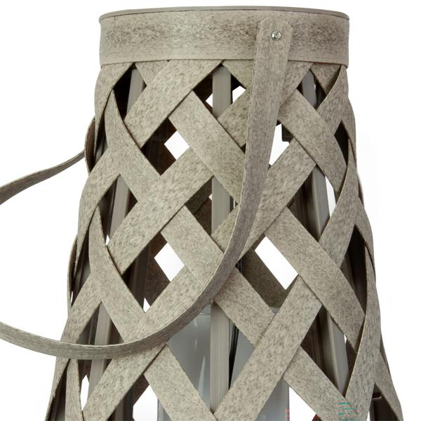 LED-Solar-Laterne Flammeneffekt - Garten Balkon Wohnzimmer Dekoration - Kunststoff grau 16x27cm - IP44 Spritzwassergeschützt Helligkeitssensor