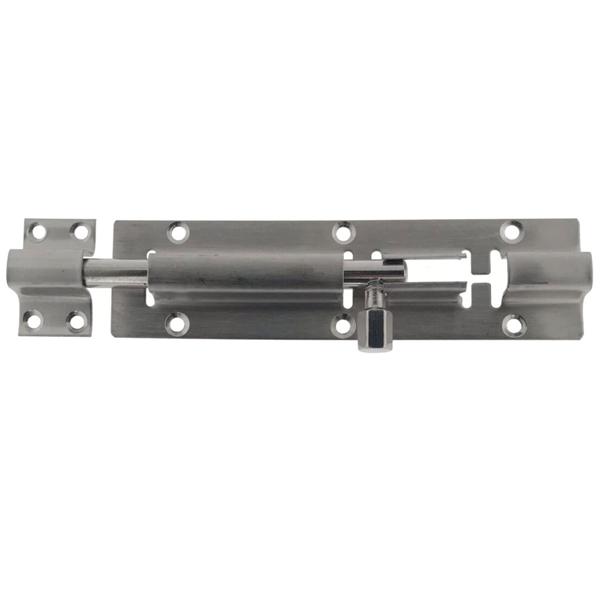 Sicherheits-Türschieber aus Metall - Türriegel für einfache Montage an fast jeder Tür - Robust, langlebig, silber - Für sichere Räume
