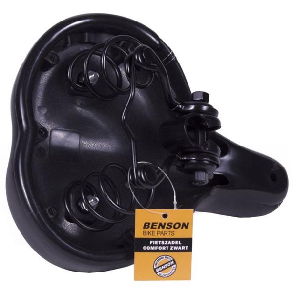 Sella da bici in plastica (pelle PVC), sella da bici con cuscinetto in gel, nero, 25 x 20 cm