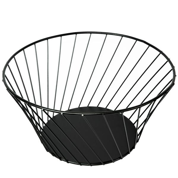 Corbeille à fruits en métal, noir, coupe à fruits, Ø 26 cm