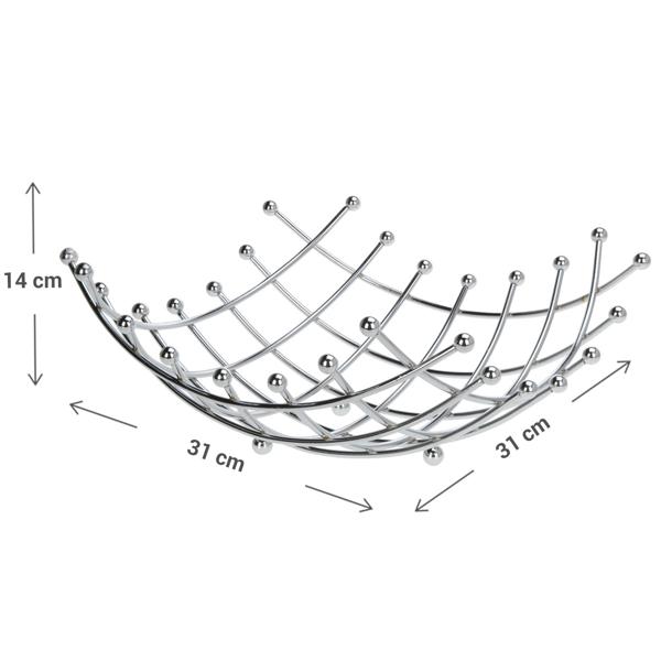 Metal fruit basket in lattice look, Ø 31 x H 14 m