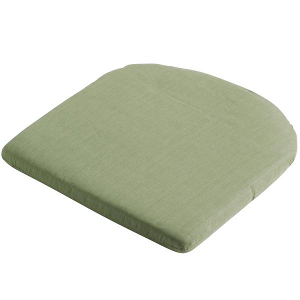Set of 2 chair cushions 46x48 cm green – Comfortable seat cushions for dining room & garden chairs – 4.5 cm thick – UV protection – With fastening ties – SG-20 filling