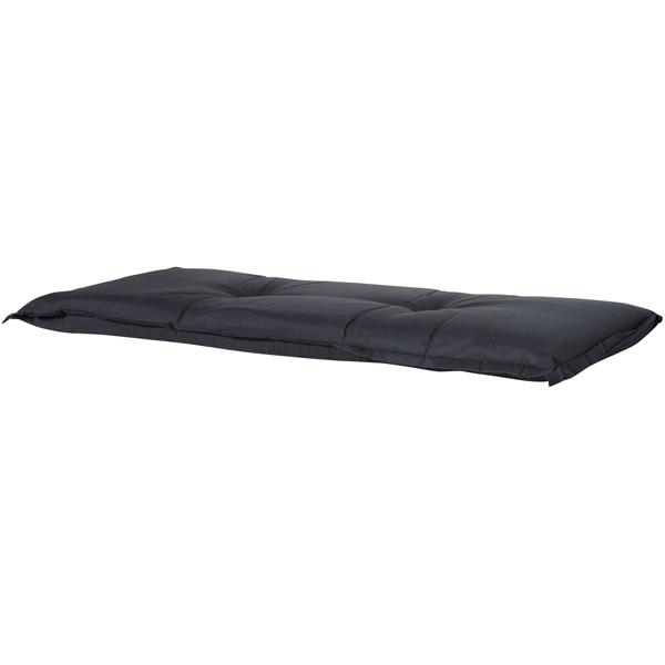 Bankauflage Schwarz 150x48 cm - Bequeme 6 cm Polsterung SG-20 - Sitzkissen für Gartenbank aus Baumwolle & Polyester - UV-Schutz, Gartenbankauflage