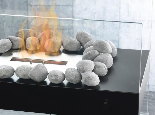 Pietre di decorazione per stufe a bioetanolo, grigio